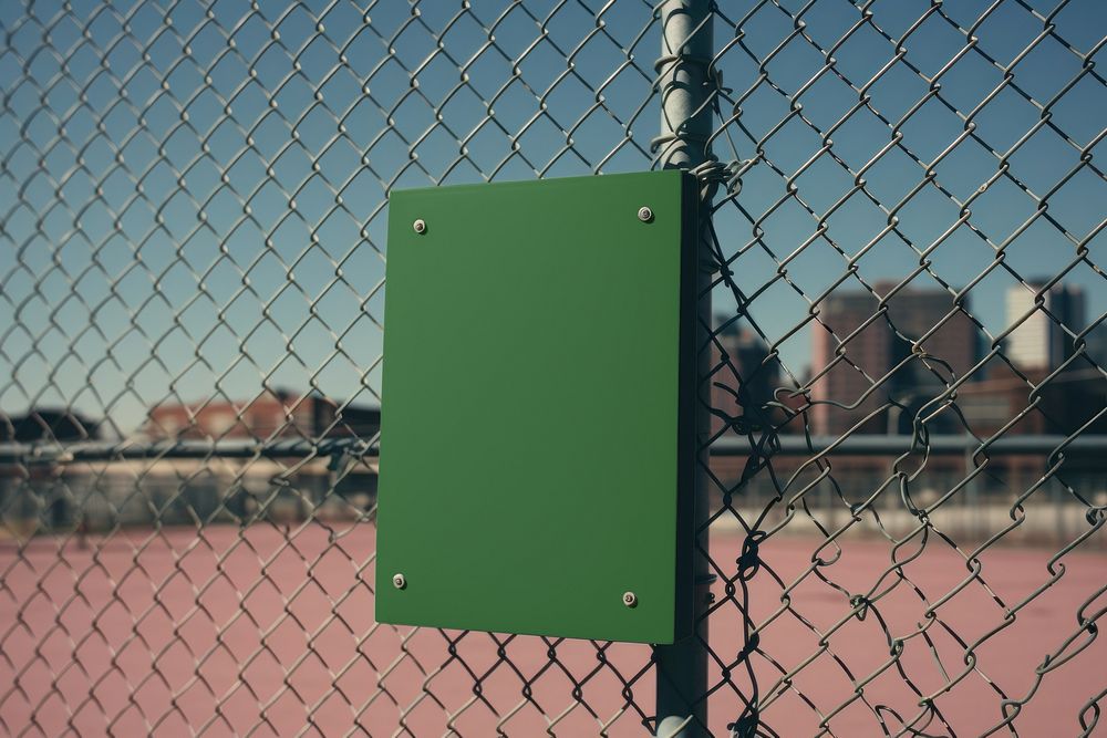 Basketball court sign with design space