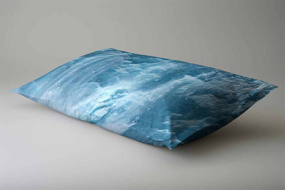 Blue marble pillow