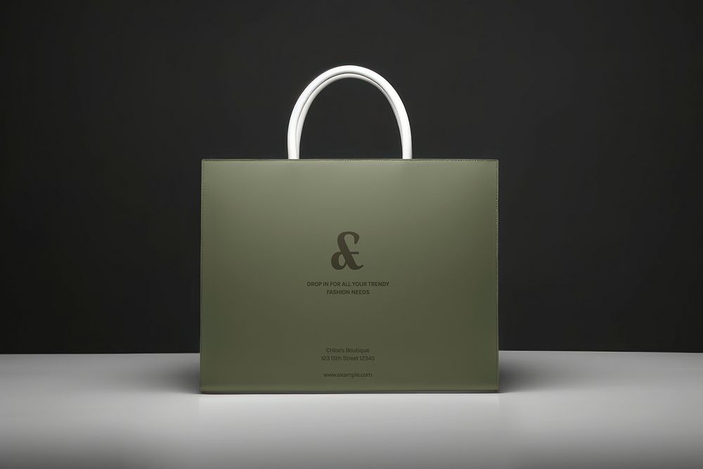 Paper shopping bag mockup psd