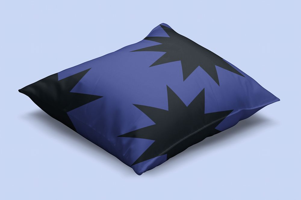 Blue cushion pillow