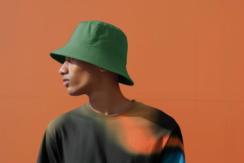 Bucket hat mockup, fashion design psd