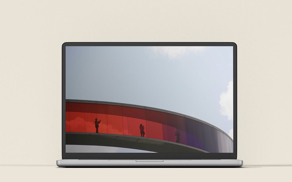 Laptop screen with architecture wallpaper | Premium Photo - rawpixel
