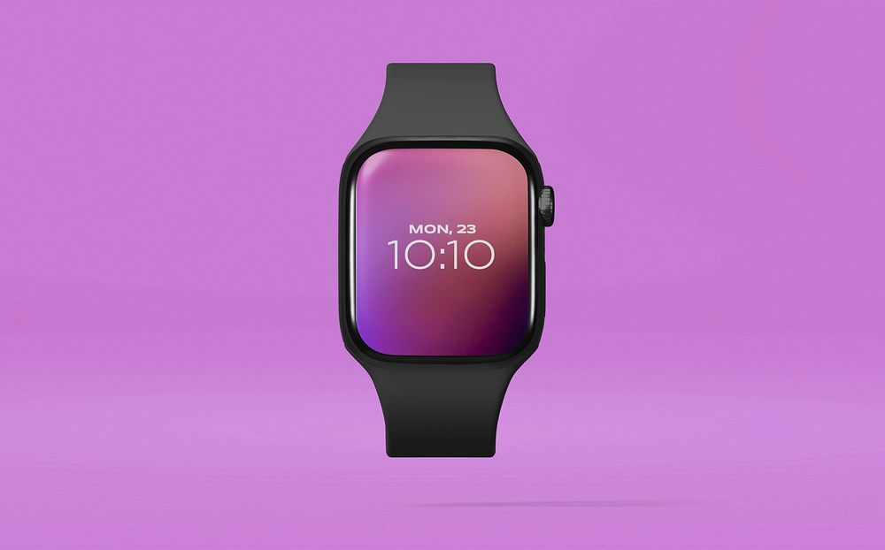 Smartwatch screen mockup, digital device psd