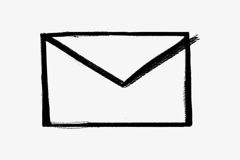 Letter envelope, email icon doodle illustration vector