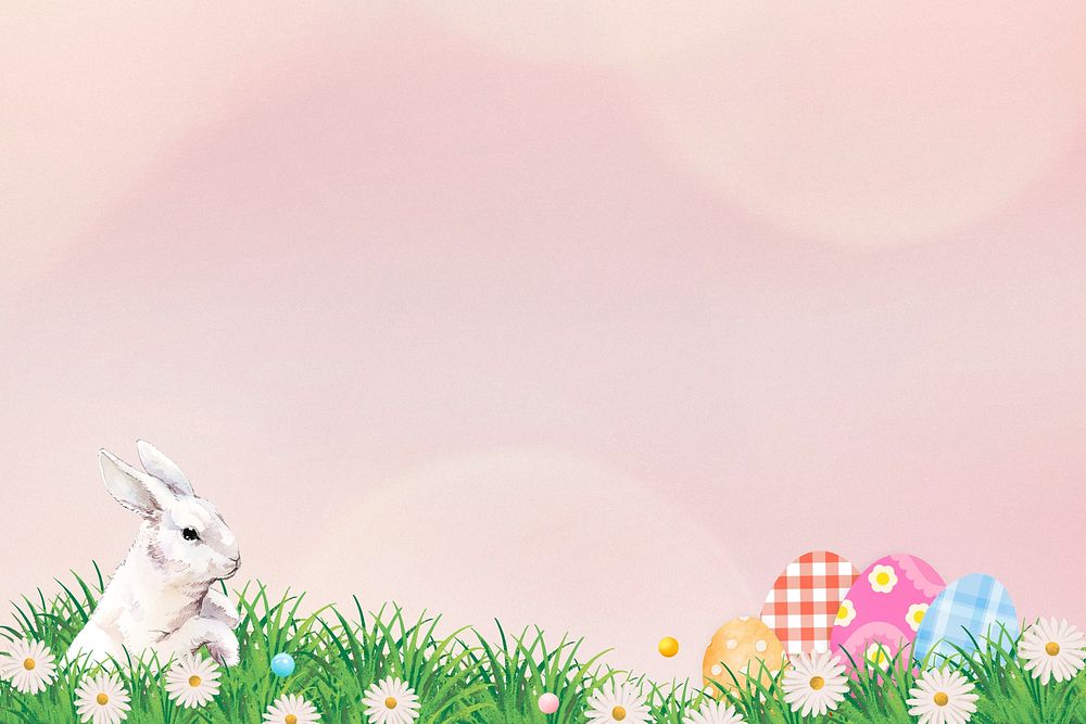 Easter bunny border background