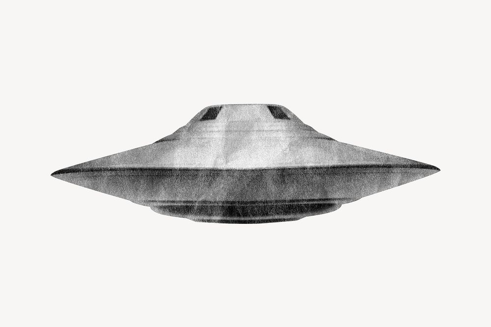 UFO spaceship, paper craft element