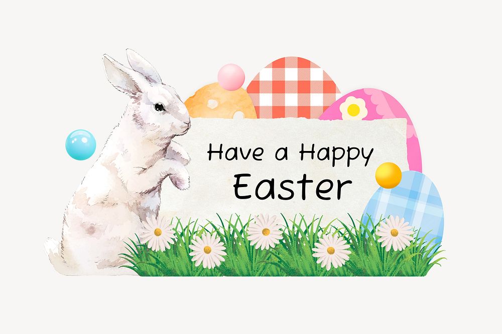 Happy Easter, bunny creative remix