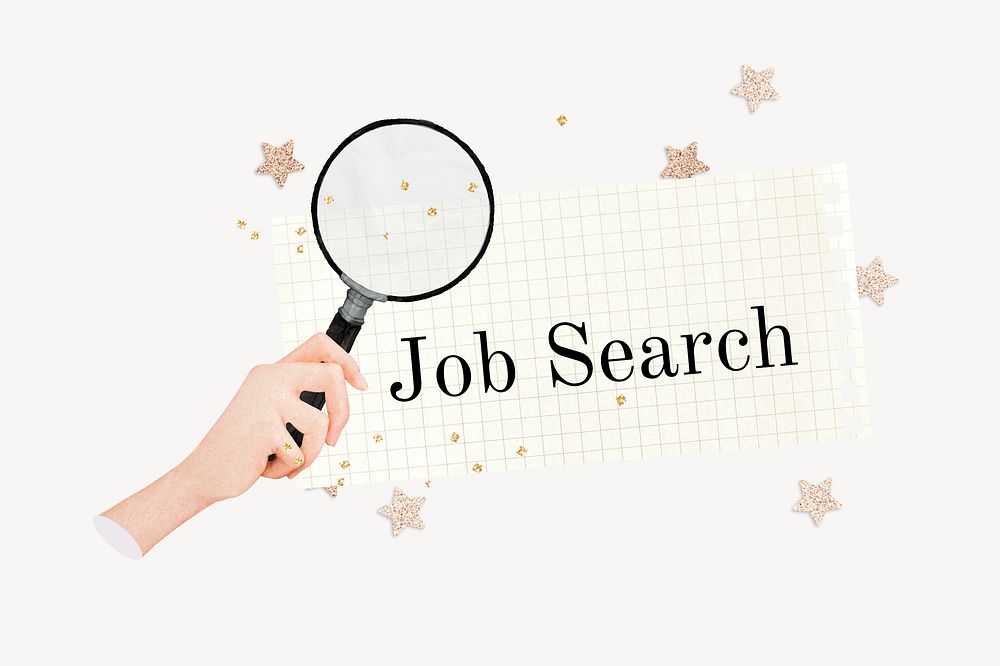 Job search, magnifying glass paper craft remix