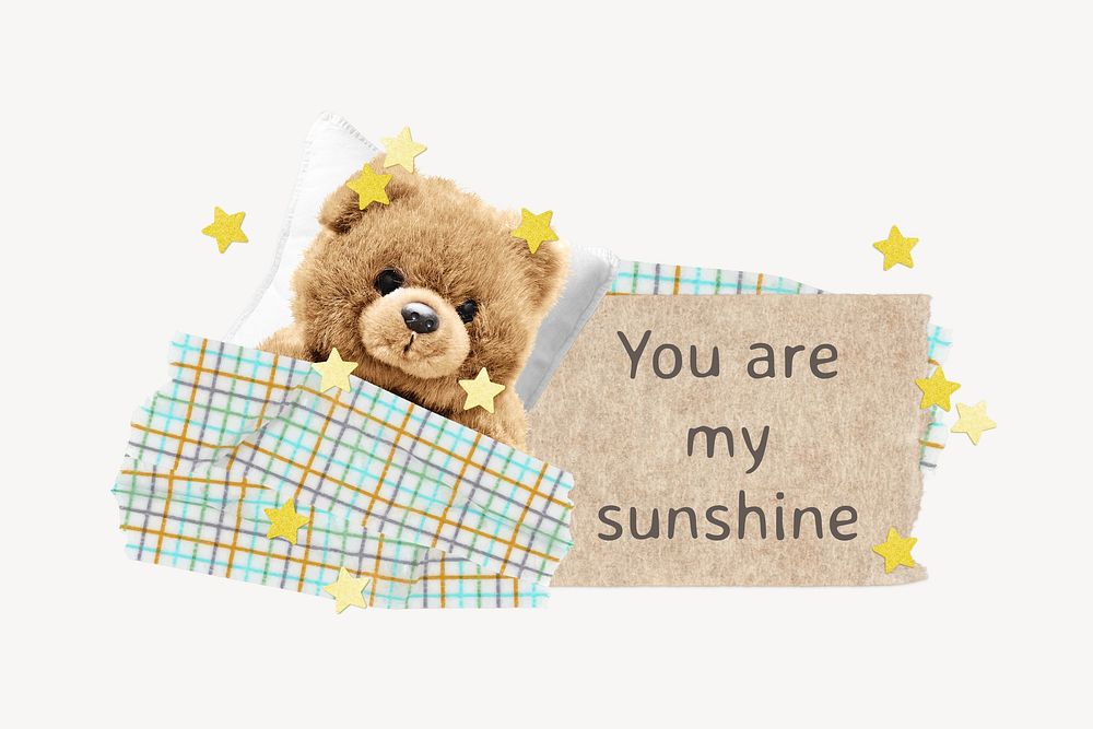 My sunshine, teddy bear  paper craft remix