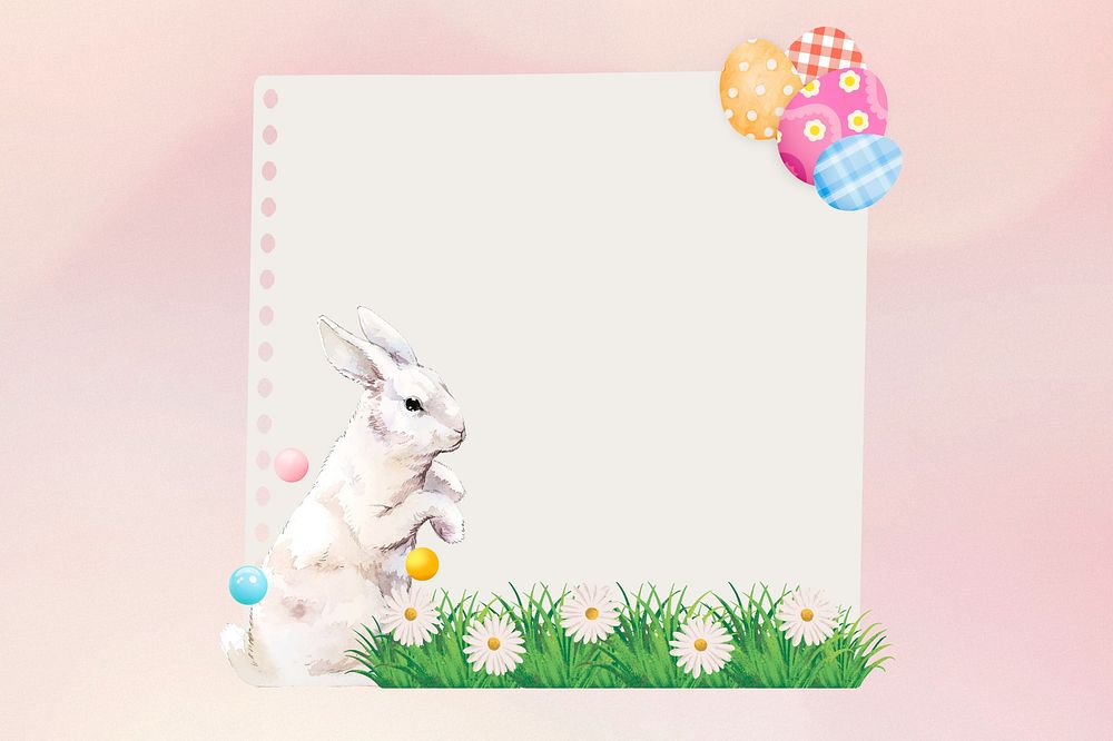 Easter bunny, note paper remix