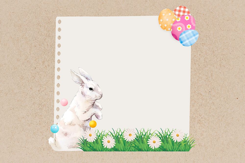 Easter bunny, note paper remix