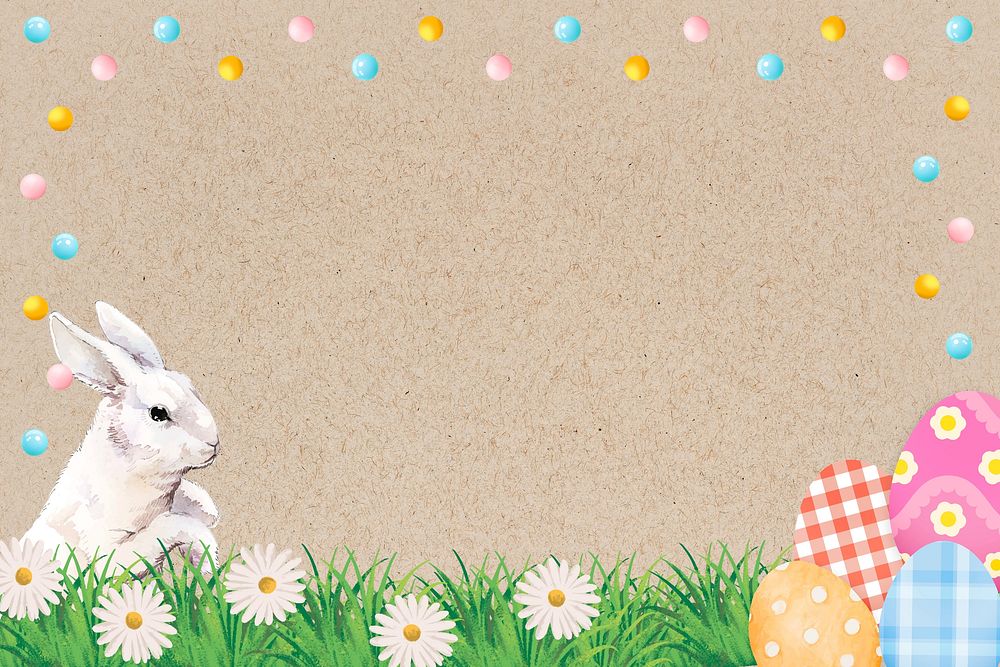 Easter bunny frame background