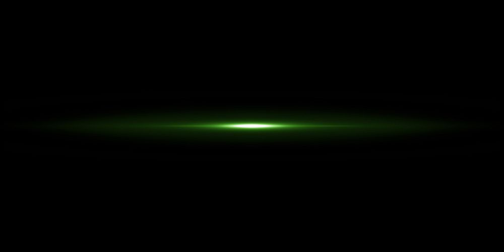 Green lens natural flare effect 