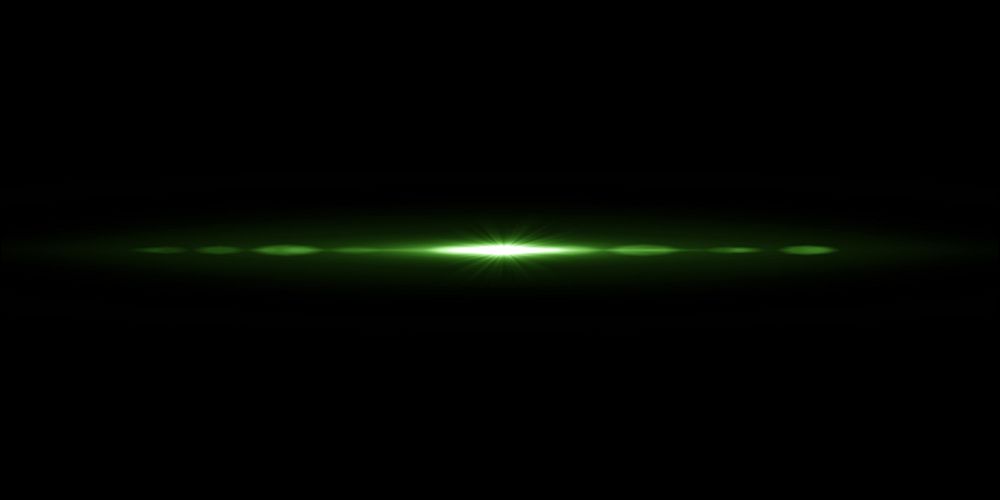 Green optical lens flare effect 