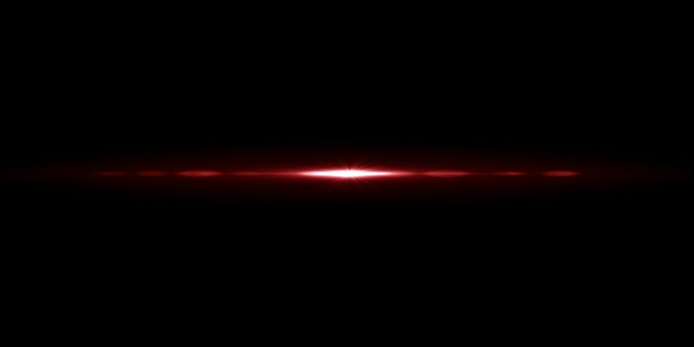 Red optical lens flare effect 
