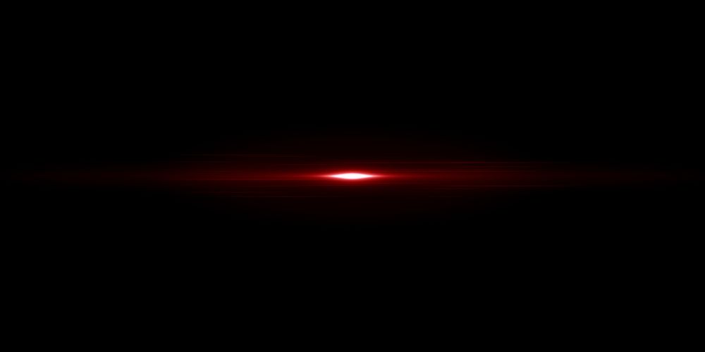 Red lens flare visual effect 