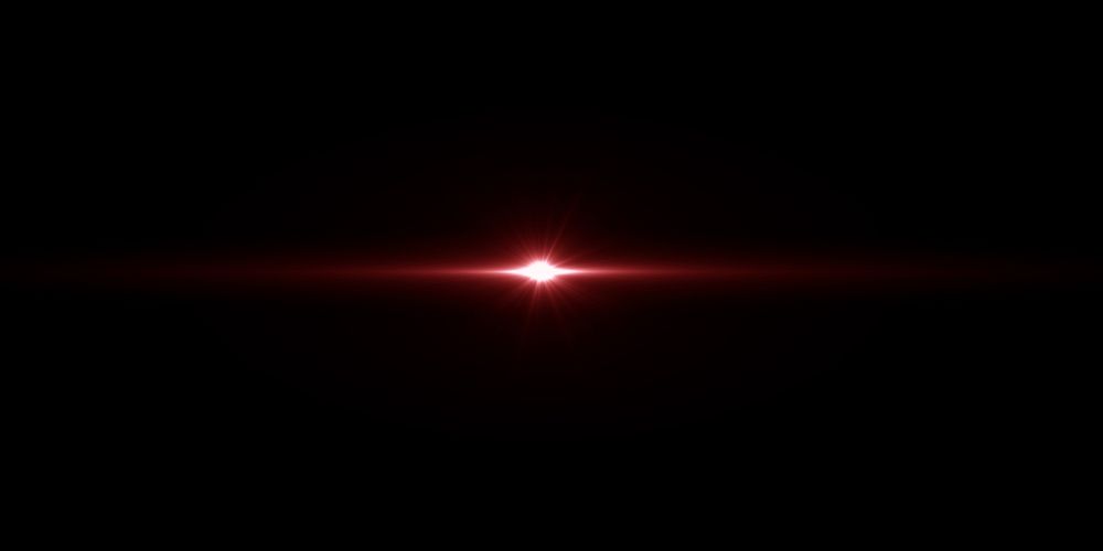 Red lens flare visual effect 