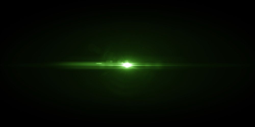Green natural lens flare effect 