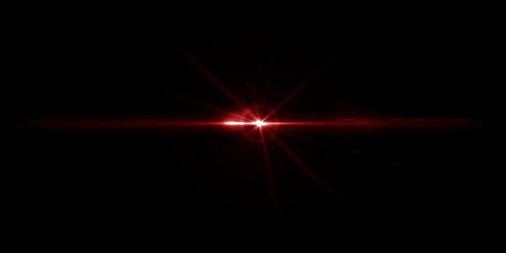 Red natural lens flare effect 