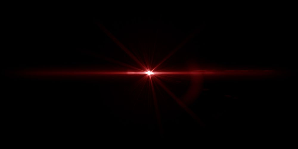 Red natural lens flare effect 