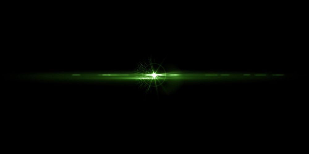 Green natural lens flare effect 