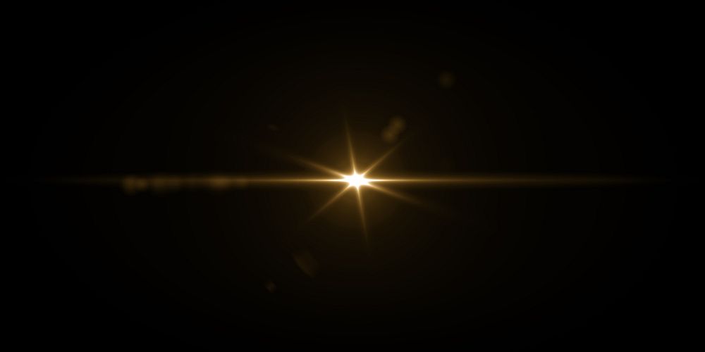 Yellow lens flare visual effect 