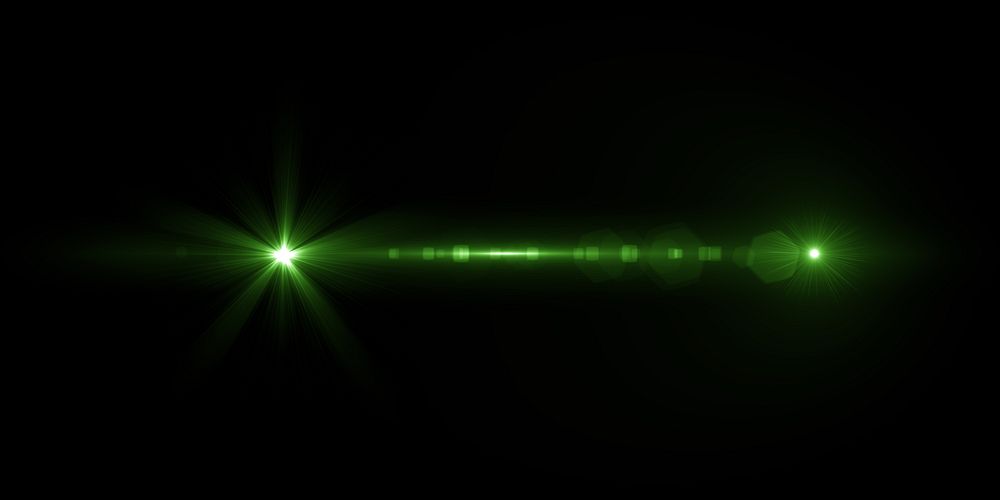 Anamorphic lens flare green effect 