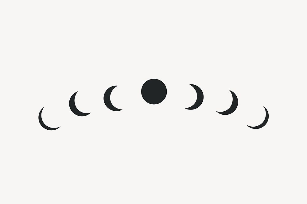 Moon phrase, spiritual illustration, design resource