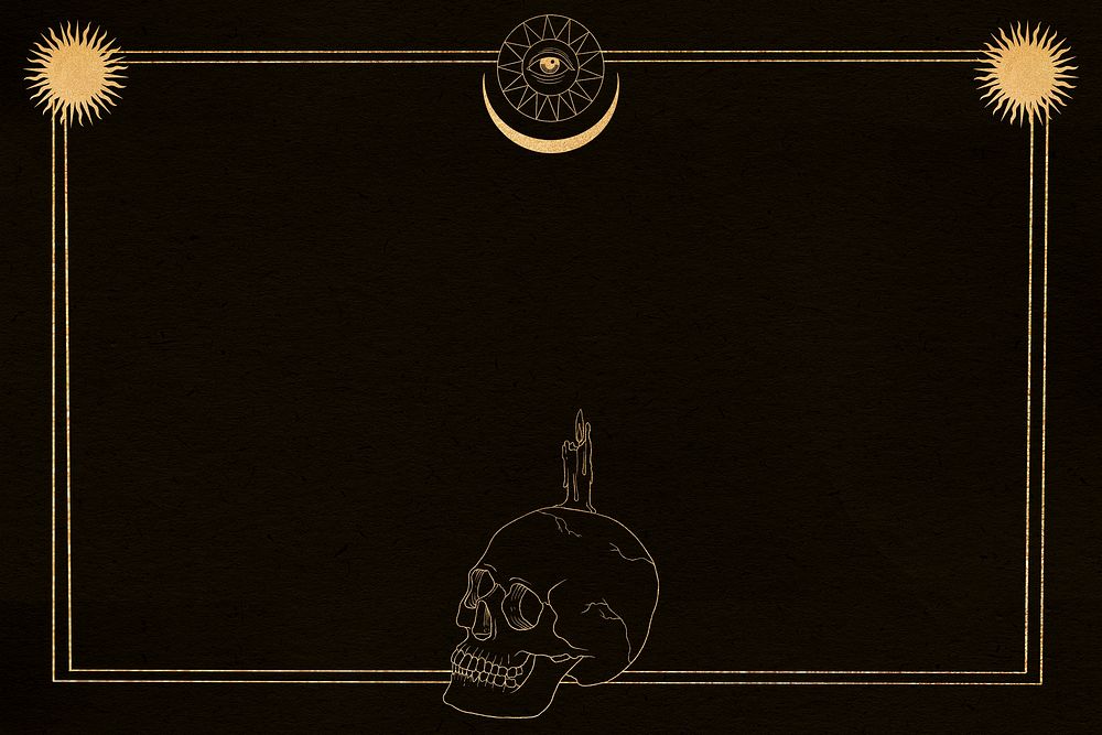 Death skull aesthetic frame background
