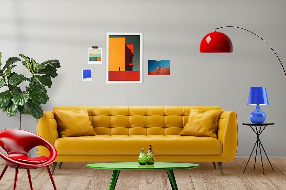 Colorful living room interior design