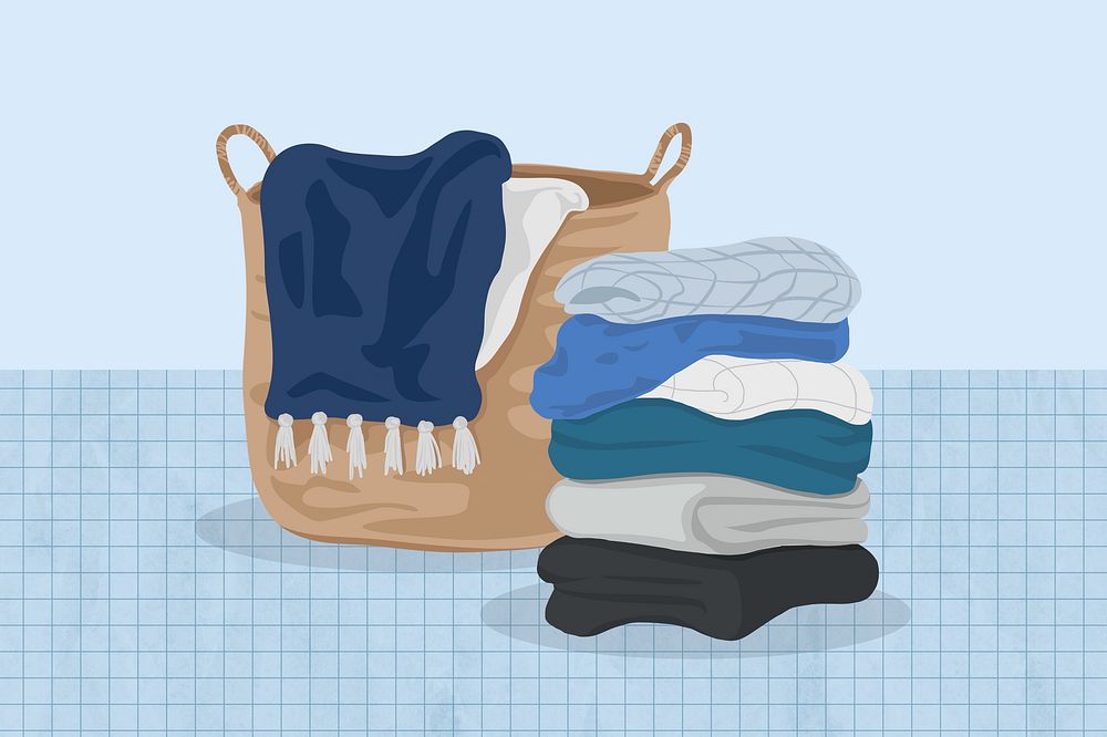 Laundry day, aesthetic illustration, design resource