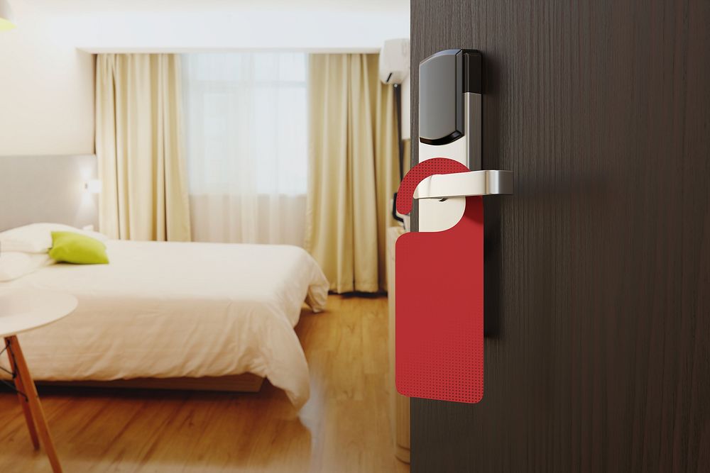 Do not disturb, hotel room door tag image