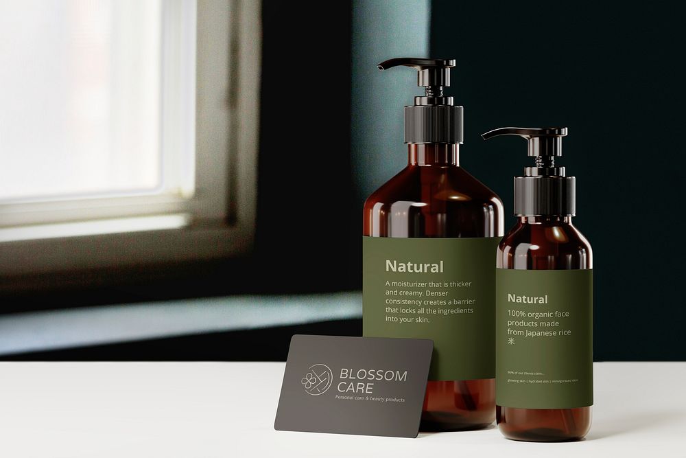  Spa product packaging mockup psd