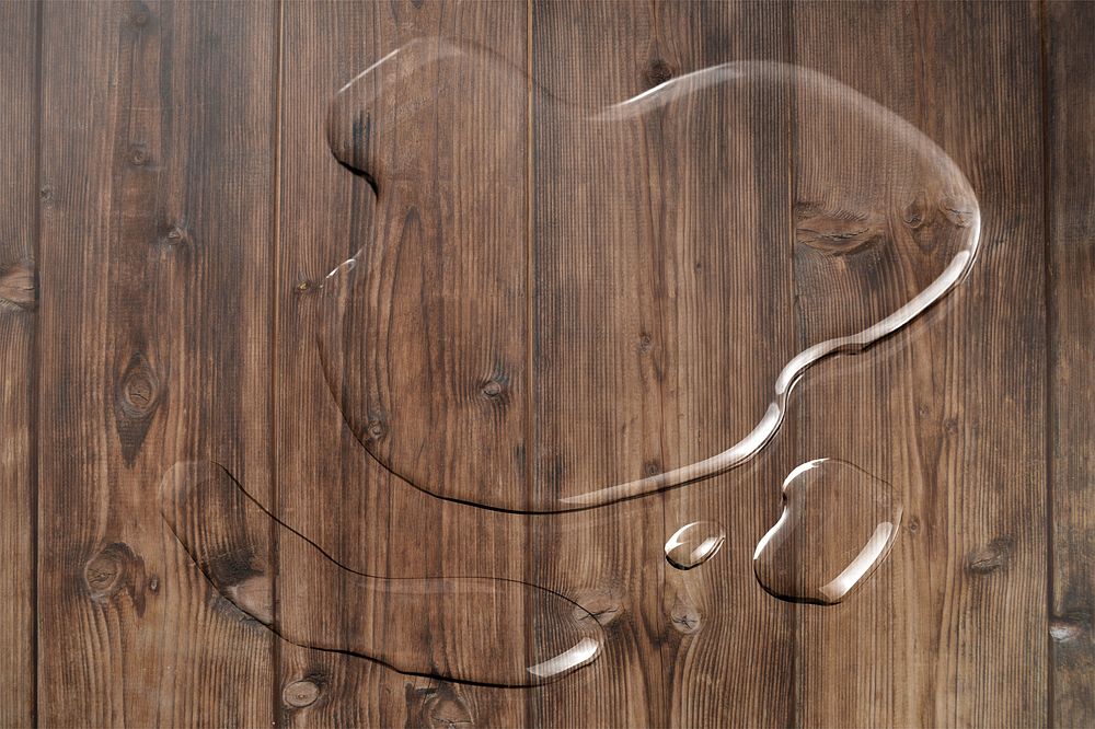 Wood surface with water drop effect