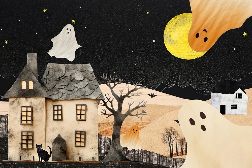 Halloween haunted house paper craft remix