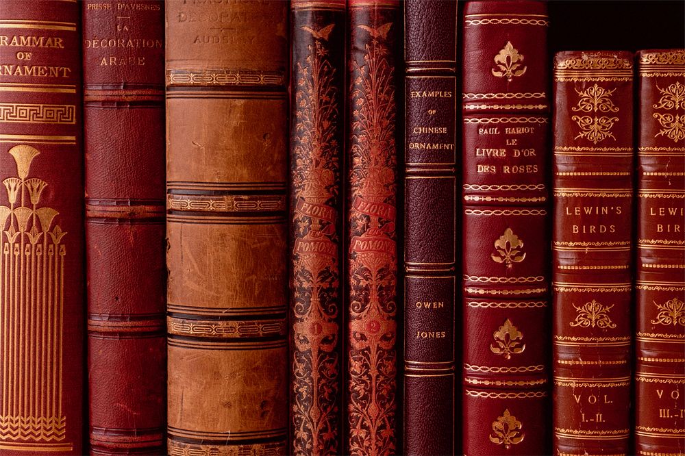 Classic books photo with vintage effect