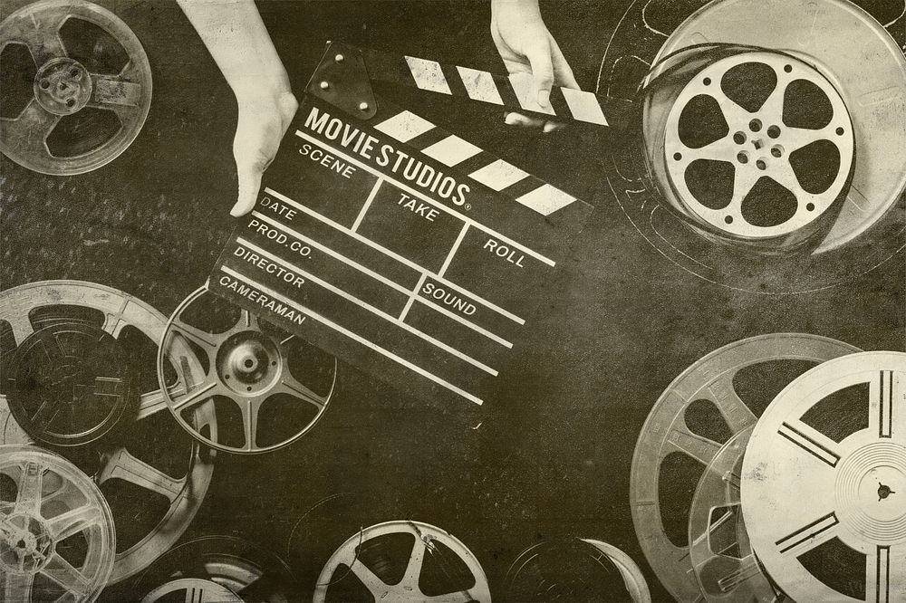 Film slate photo with vintage effect