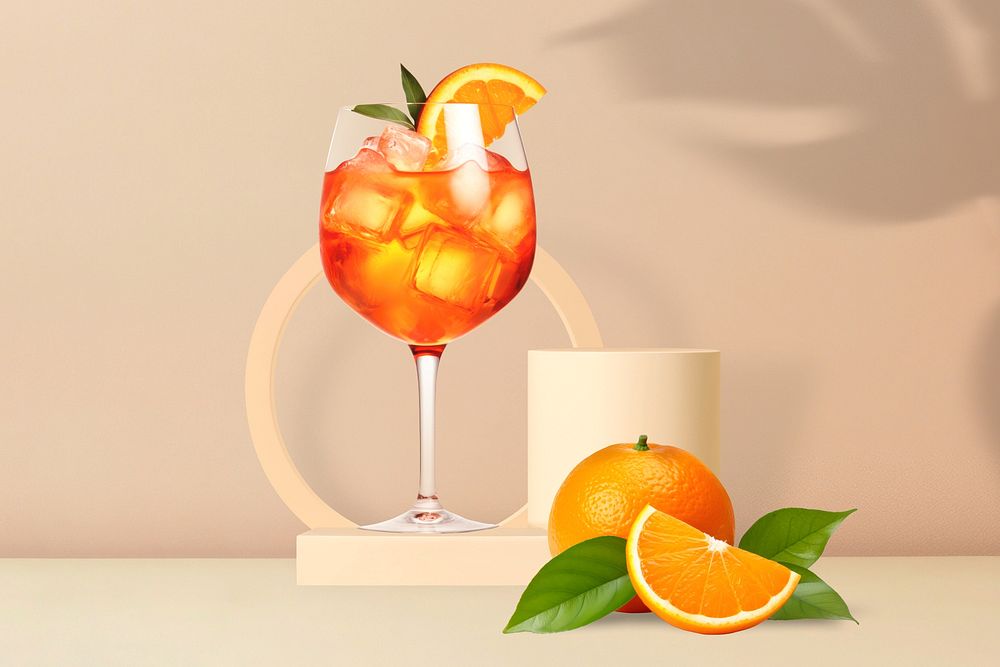 Orange alcoholic cocktails, summer drinks