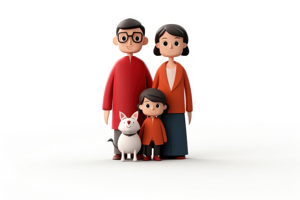 Chinese family adult cute toy. AI generated Image by rawpixel.