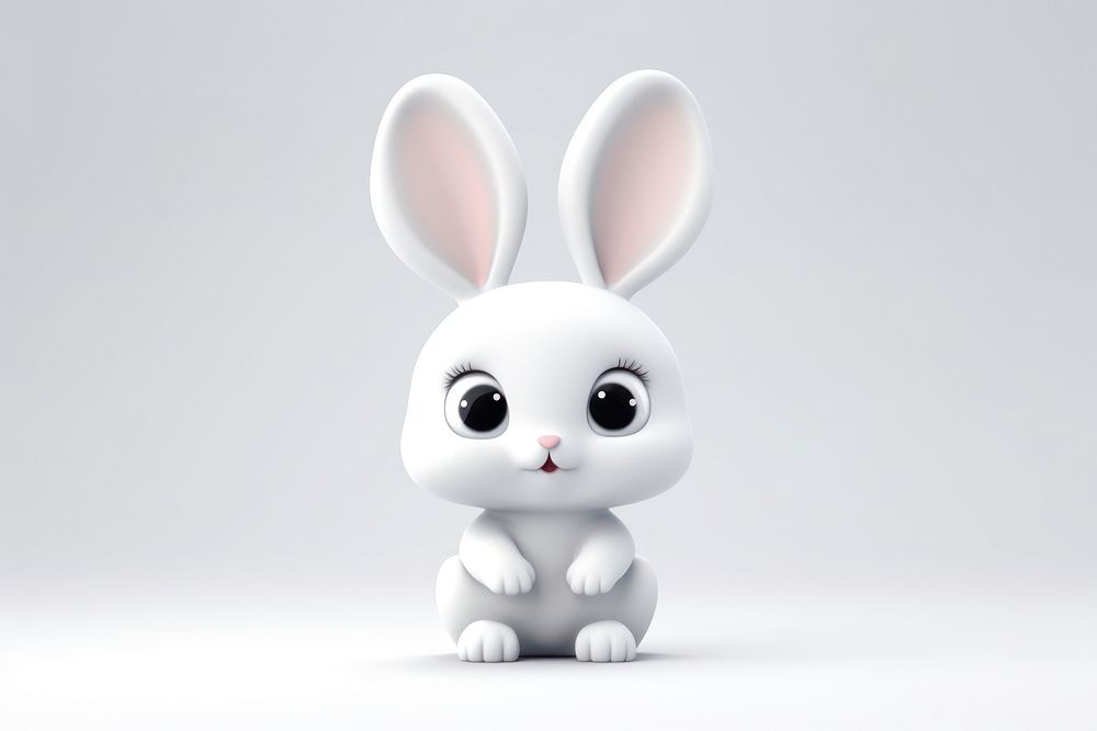 Bunny animal mammal white. AI generated Image by rawpixel.