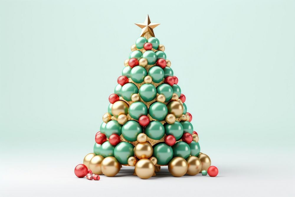Decorated christmas tree anticipation celebration accessories. AI generated Image by rawpixel.