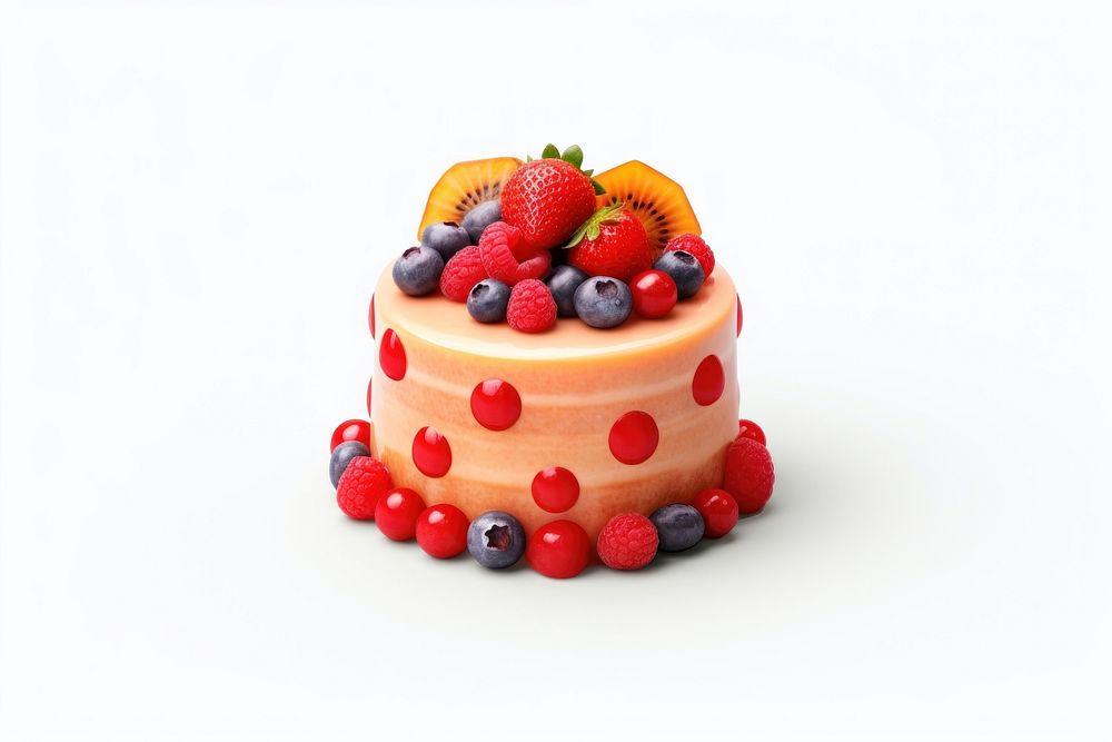 Fruit cake strawberry blueberry dessert. AI generated Image by rawpixel.