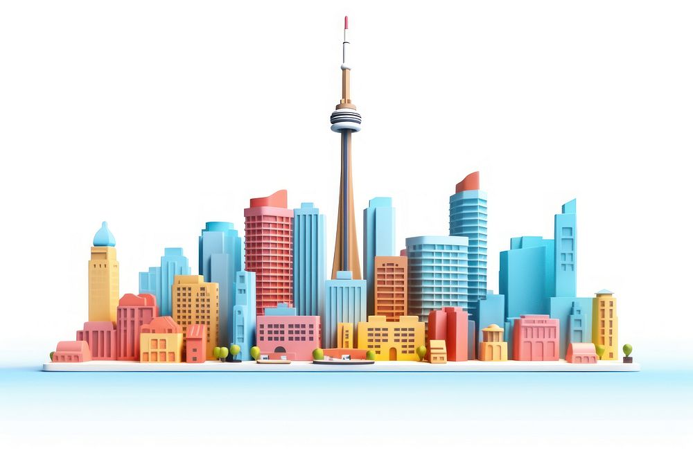 Toronto architecture metropolis cityscape. AI generated Image by rawpixel.