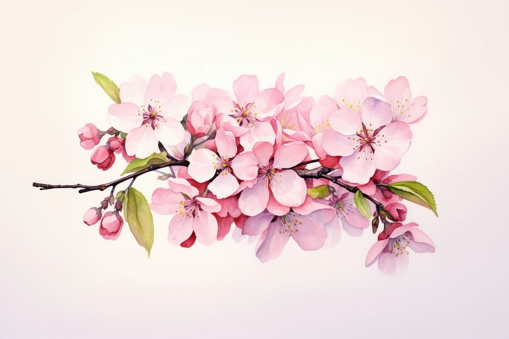 Cherry blossom flower cherry petal. AI generated Image by rawpixel.