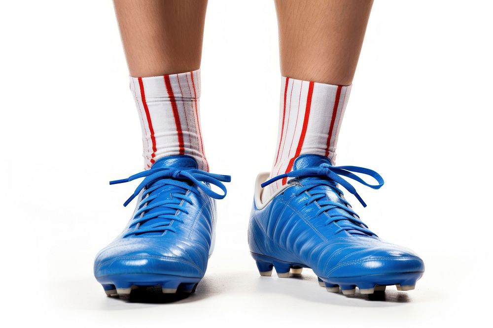 Soccer player feet footwear shoe white background. AI generated Image by rawpixel.