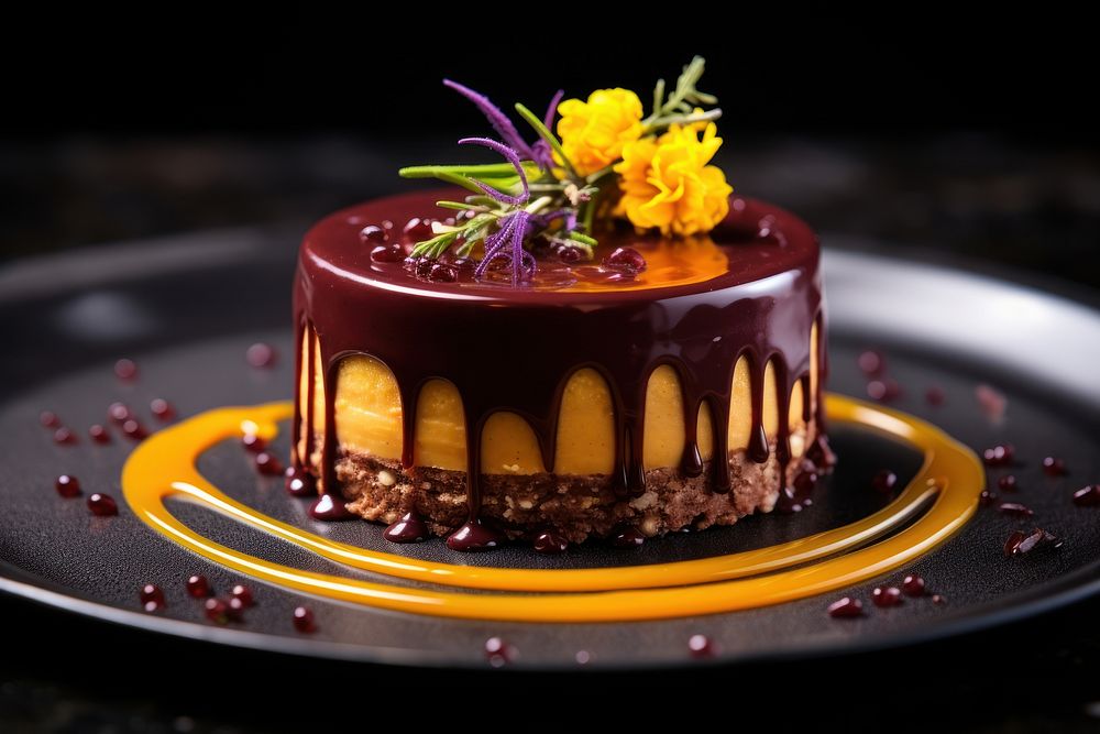 Food cake chocolate dessert. AI generated Image by rawpixel.
