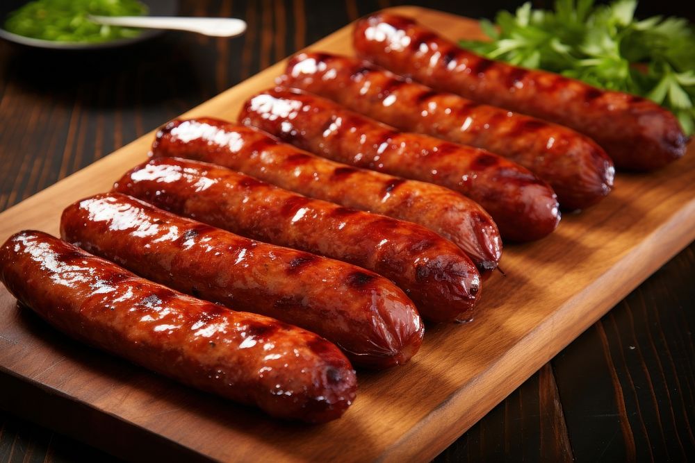 Pork sausage grilled meat. 