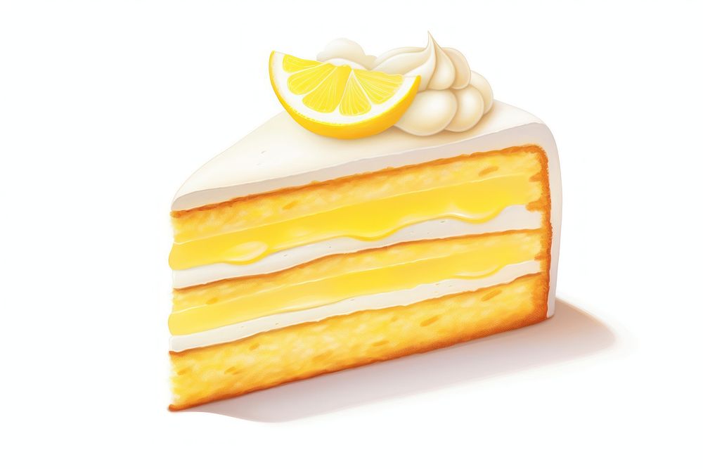 Lemon cake dessert fruit slice. AI generated Image by rawpixel.