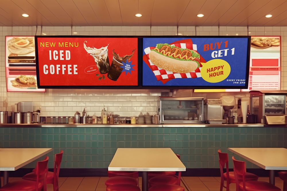 Digital menu screen for restaurant | Premium Photo - rawpixel