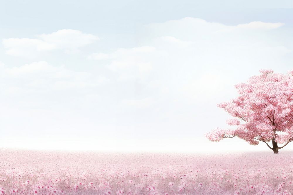Sakura field backgrounds outdoors blossom. AI generated Image by rawpixel.